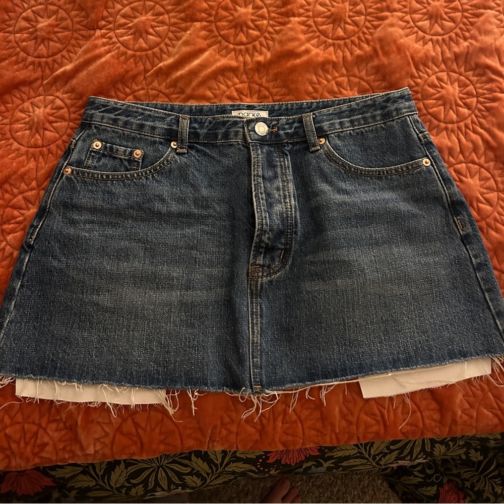 PARKE Denim Mini Skirt